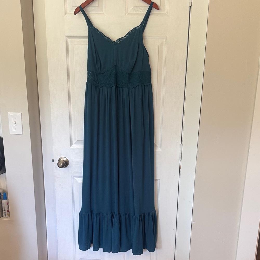 Torrid Turquoise Ruched Pleated Sundress